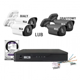 Zestaw MBS-BCS11 do zewnętrznego monitoringu IP BCS Point 4Mpx rejestrator 4 kanałowy PoE 2 kamery