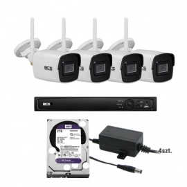 Zestaw bezprzewodowy MBS-BCS16 do monitoringu sieciowego WiFi BCS View 4Mpx rejestrator 4 kanałowy 4 kamery