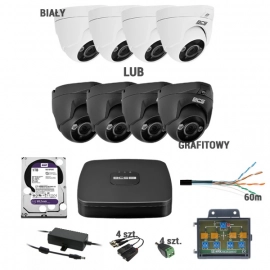 Zestaw MBS-BCS18 do zewnętrznego monitoringu 5w1 BCS Line 2Mpx rejestrator 4 kanałowy 4 kamery