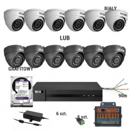 Zestaw MBS-BCS20 do zewnętrznego monitoringu 5w1 BCS Basic 2Mpx rejestrator 8 kanałowy 6 kamer