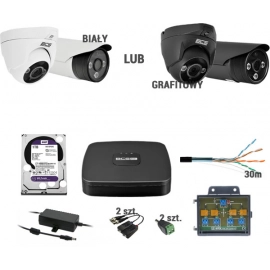 Zestaw MBS-BCS21 do zewnętrznego monitoringu 5w1 BCS Line 2Mpx rejestrator 4 kanałowy 2 kamery
