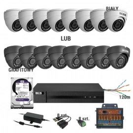 Zestaw MBS-BCS25 do zewnętrznego monitoringu 5w1 BCS Basic 2Mpx rejestrator 8 kanałowy 8 kamer