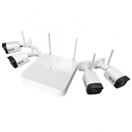 BCS-P-WIFI4X4M-KIT BCS Point zestaw do monitoringu WiFi 4Mpx rejestrator 4 kanałowy 4 kamery