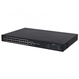 PFS3228-24GT-360 Dahua switch niezarządzalny 28 portów 24x PoE 2x Uplink 2x SFP Gigabit