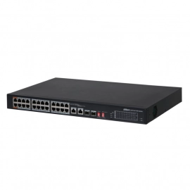 PFS3226-24ET-240 Dahua switch niezarządzalny 26 portów 24x PoE 2x Uplink SFP Gigabit