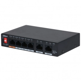 PFS3006-4GT-60 Dahua switch ekonomiczny 6 portów 4x PoE 2x Uplink