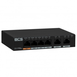 BCS-L-SP04G02G BCS Line switch PoE 6 portowy (4x PoE, 2x RJ45)