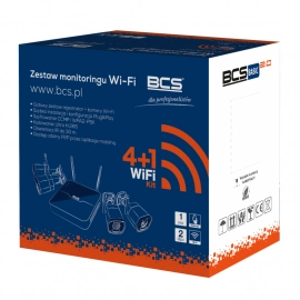 BCS-B-KITW(2.0) BCS Basic zestaw do monitoringu WiFi 2Mpx rejestrator 4 kanałowy 4 kamery