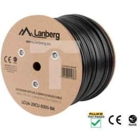 LCF6-21CU-0305-BK /305m/ Lanberg kabel F/UTP kat.6 zewnętrzny