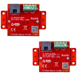 ETH10-2wire-A-SET ATTE konwertery Ethernet PoE po 2 żyłach do 1000m