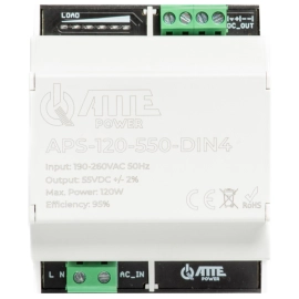 APS-120-550-DIN4 ATTE zasilacz 120W na szynę TH35 55V