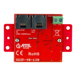 SDIP-40-120 ATTE adapter PoE Gigabit obniżający napięcie do 12V 40W