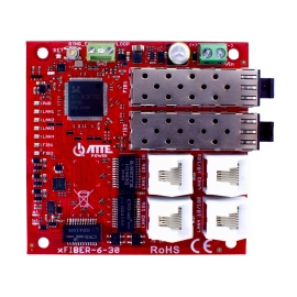 XFIBER-6-30-OF ATTE switch PoE 4-portowy 2 porty SFP w topologii RING