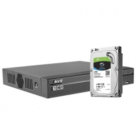 Zestaw BCS4 do monitoringu IP BCS Line rejestrator 8-kanałowy dysk 2TB SKYHAWK