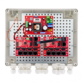 IP-9-11-L2 ATTE zestaw do zasilania 9 kamer IP ze switchem PoE 9P+1UP