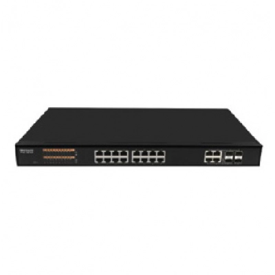 BCS-SP16G04G-4SFP-M BCS Universal zarządzalny switch PoE 20 portowy (16x PoE, 4x Uplink, 4x SFP)