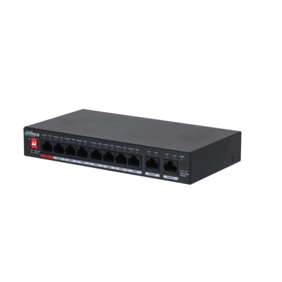 PFS3010-8GT-96-V2 Dahua switch niezarządzalny 10 portów: 8x PoE, 2x Uplink Gigabit