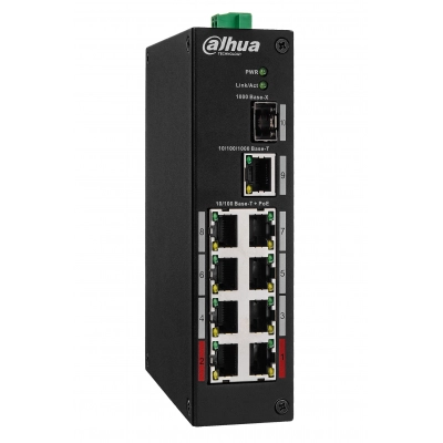 PFS3110-8ET-96-V2 Dahua niezarządzalny switch 8 portowy (8x PoE, 1x SPF, 1x Base-X)