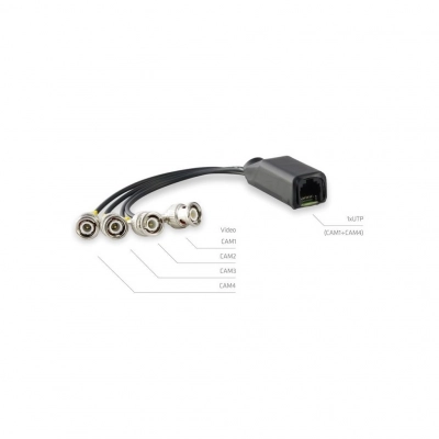 BCS-ATRV4/I Transformator video na 4 kanały RJ45-4xBNC z izolacją galwaniczną