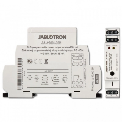 JA-110N-DIN Jablotron moduł wyjścia PG BUS instalowany na szynie DIN FLEXIBLE