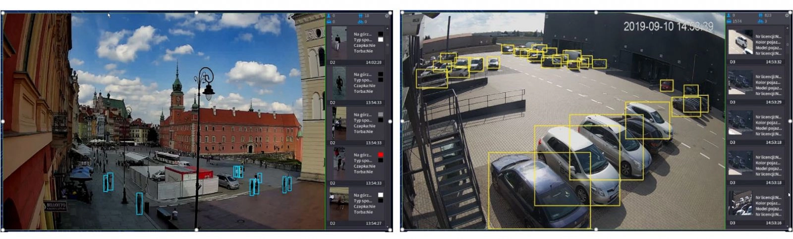 Kamery z funkcją inteligentnej analizy real-time (metadane)