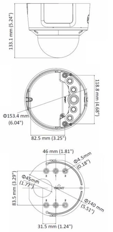 Wymiary BCS-V-DI836IR5