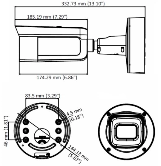 Wymiary BCS-V-TI436IR6-AI